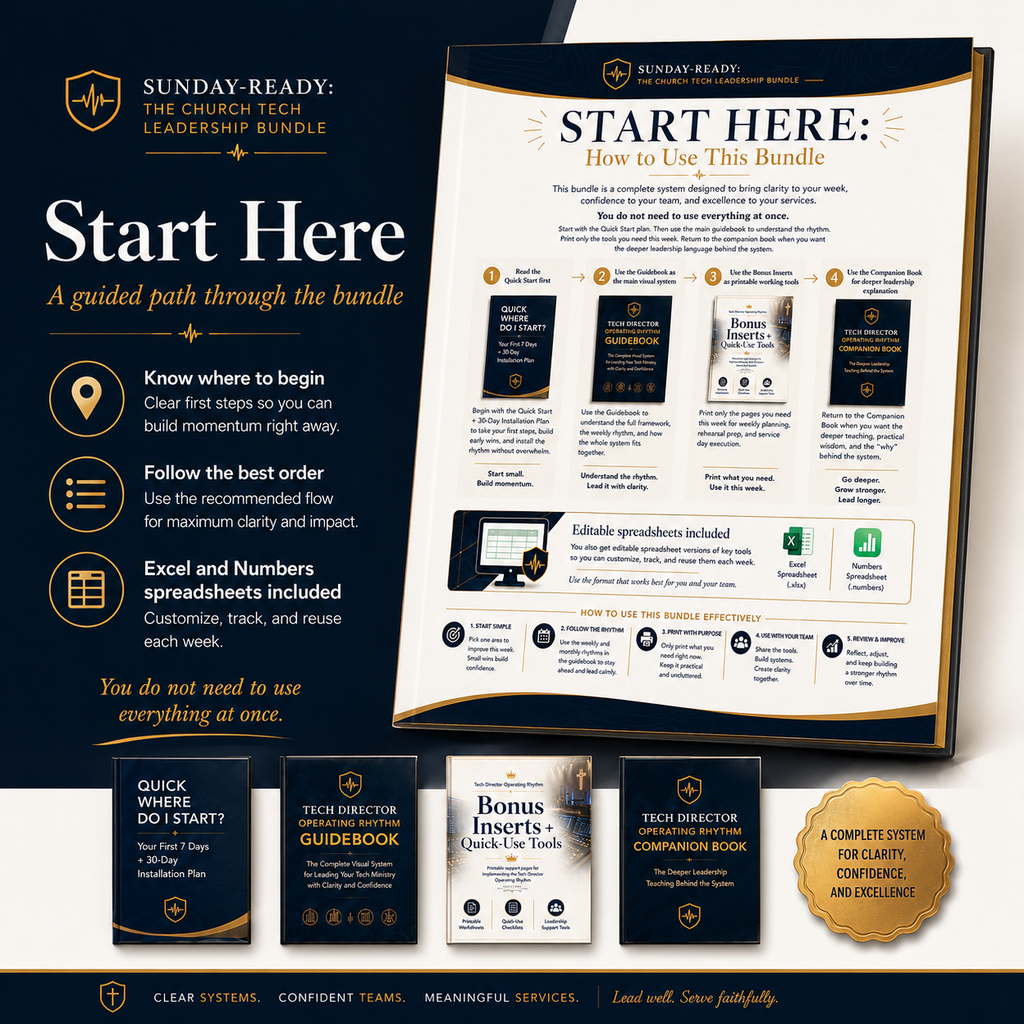 Sunday-Ready Church Tech Leadership Bundle