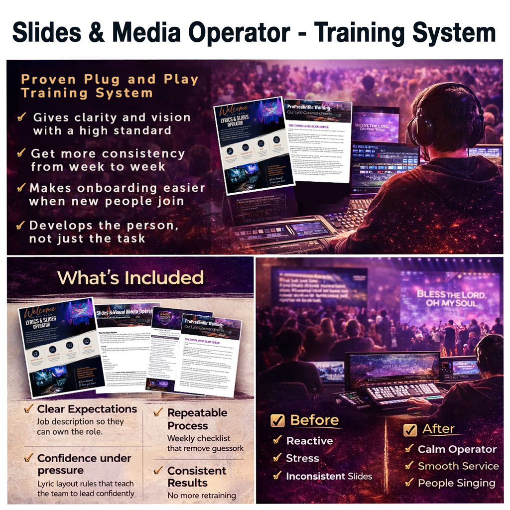 Slides & Visual Media Operator - Training Bundle